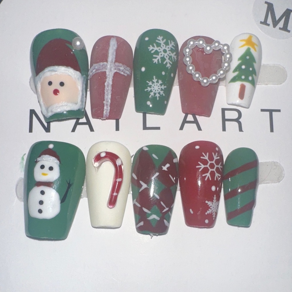 Festive Christmas Nail Art Set